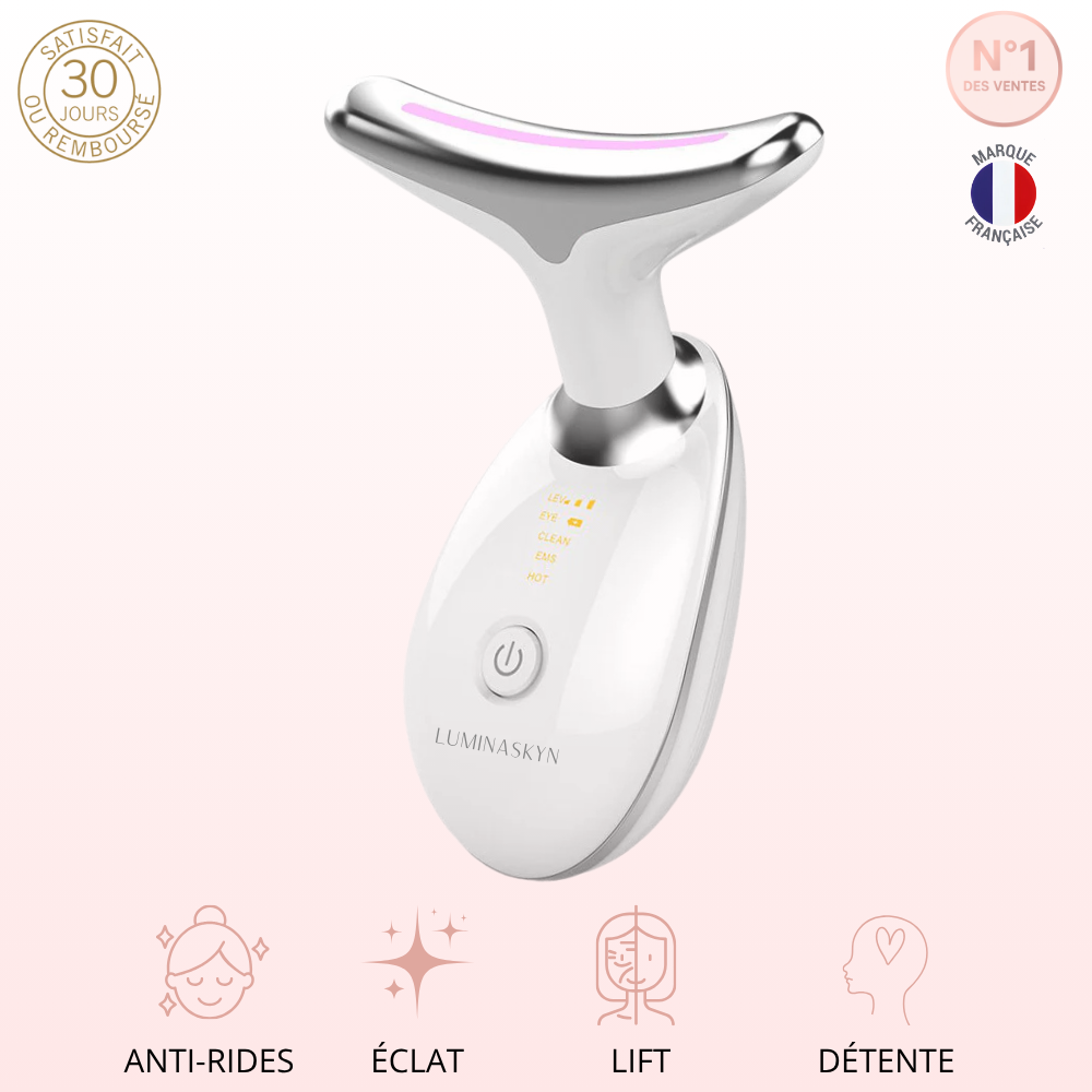 Luminaskyn – Masseur anti-rides – 7 LED & massage tonifiant • Lift & Fermeté